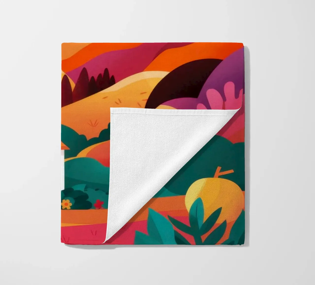 Pastel Mountainscape beach towel by Veil Maya