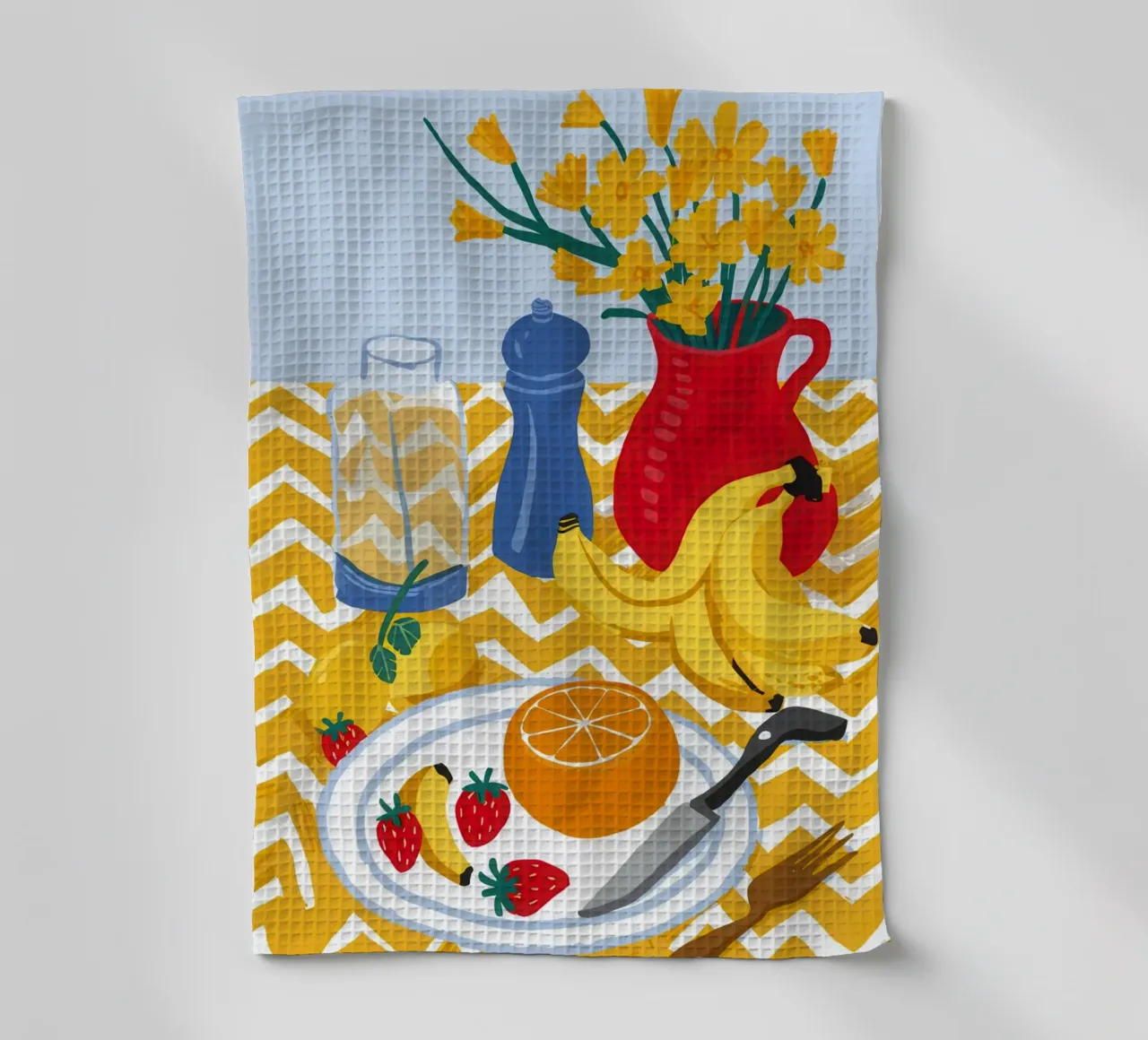Colazione Natura morta con banane canovaccio da cucina da Veil Maya