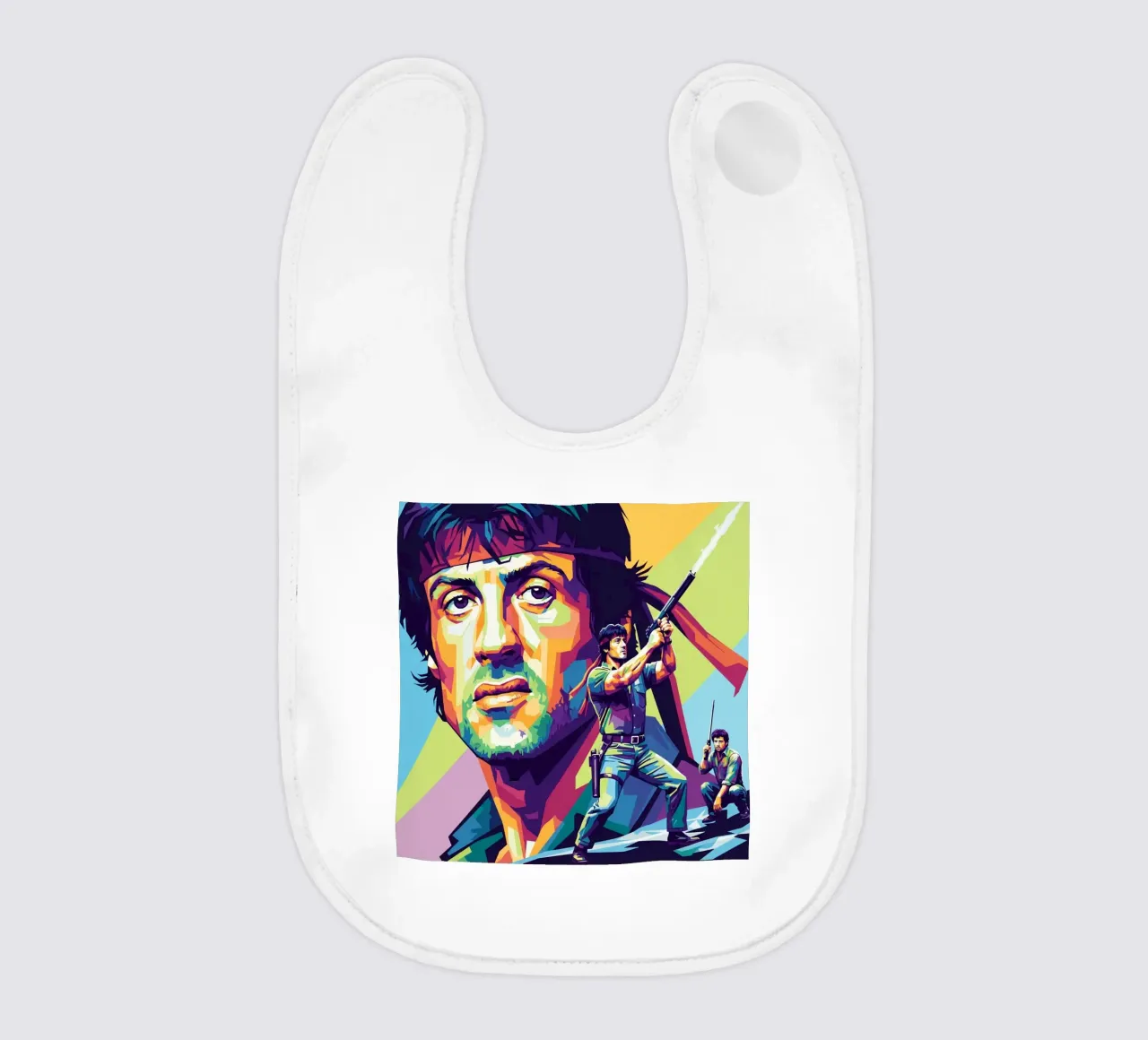 Sylvester Stallone - John Rambo art (1) bavaglino da Hantamrata