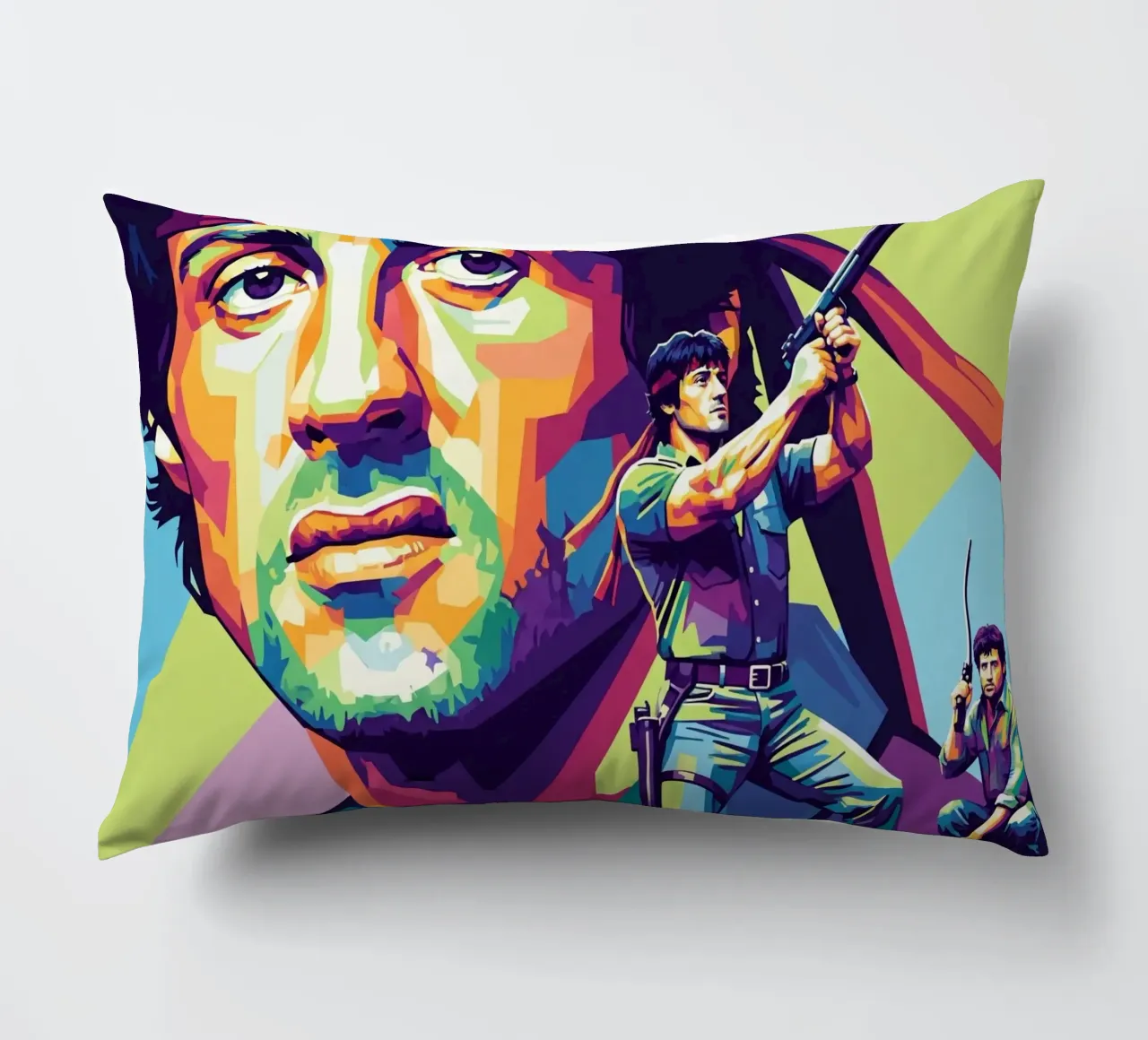 Sylvester Stallone - John Rambo art (1) cuscino da Hantamrata