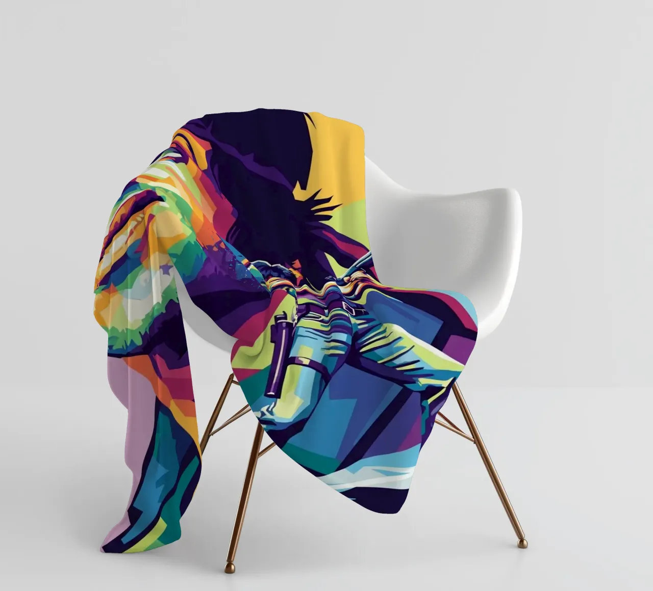 Sylvester Stallone - John Rambo art (1) coperta in pile da Hantamrata