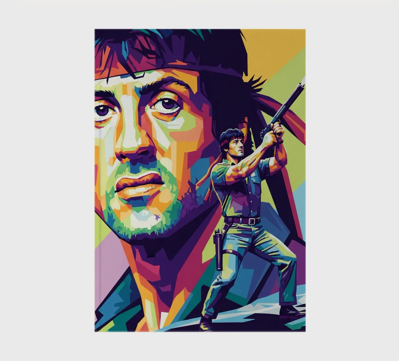 Sylvester Stallone - John Rambo art (1) notebook by Hantamrata