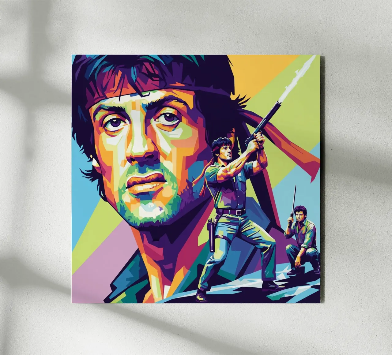 Sylvester Stallone - John Rambo art (1) alluminio dibond da Hantamrata