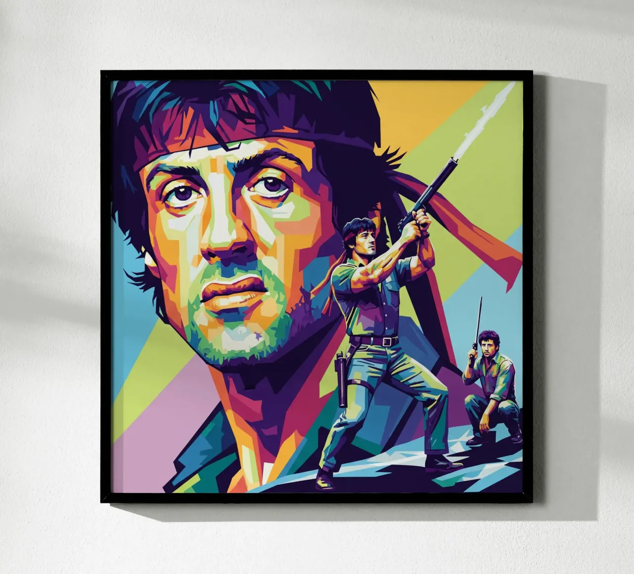 Sylvester Stallone - John Rambo art (1) carta hahnemühle da Hantamrata