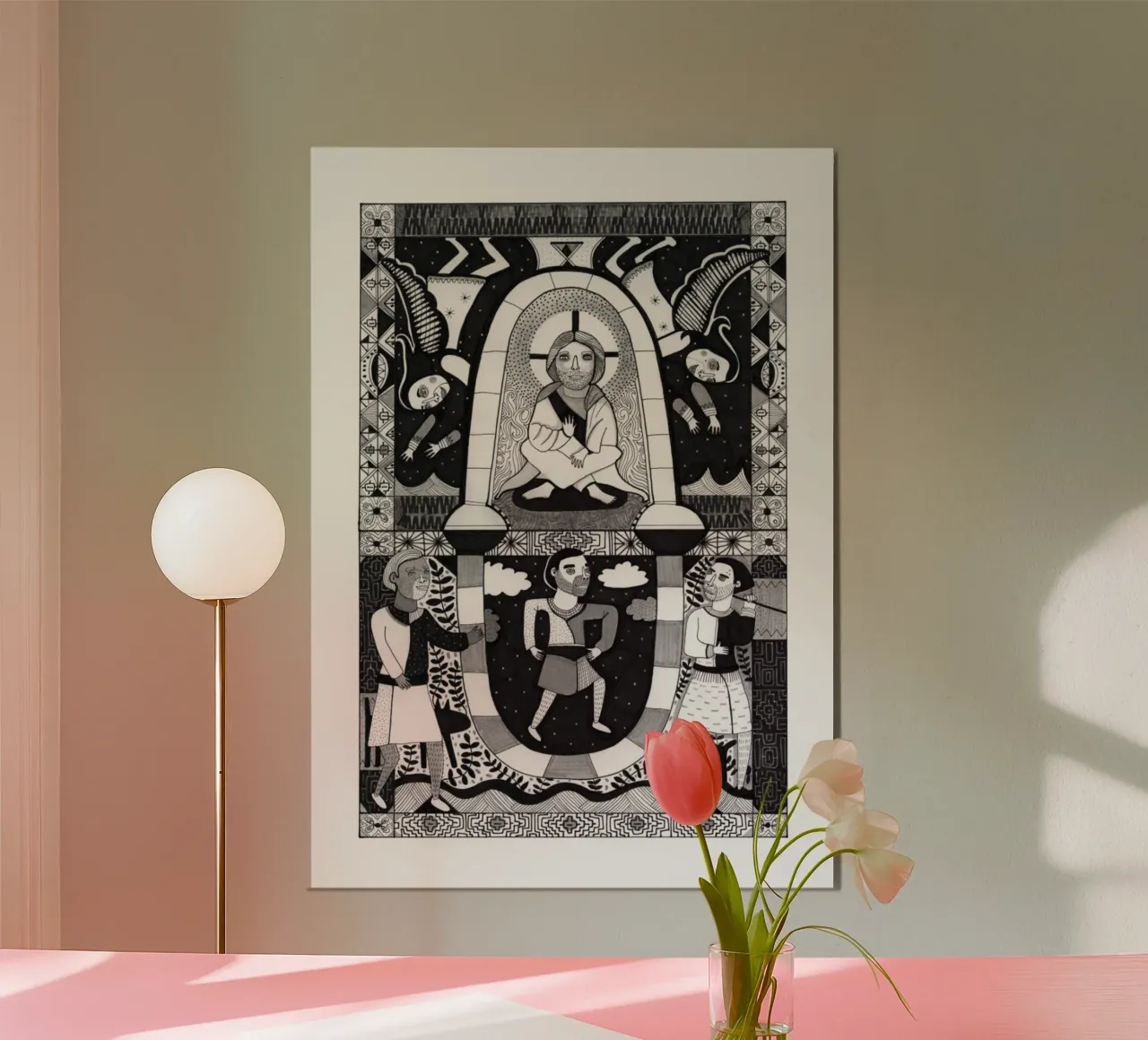 Holy poster with aluminum frame by Studio Teer