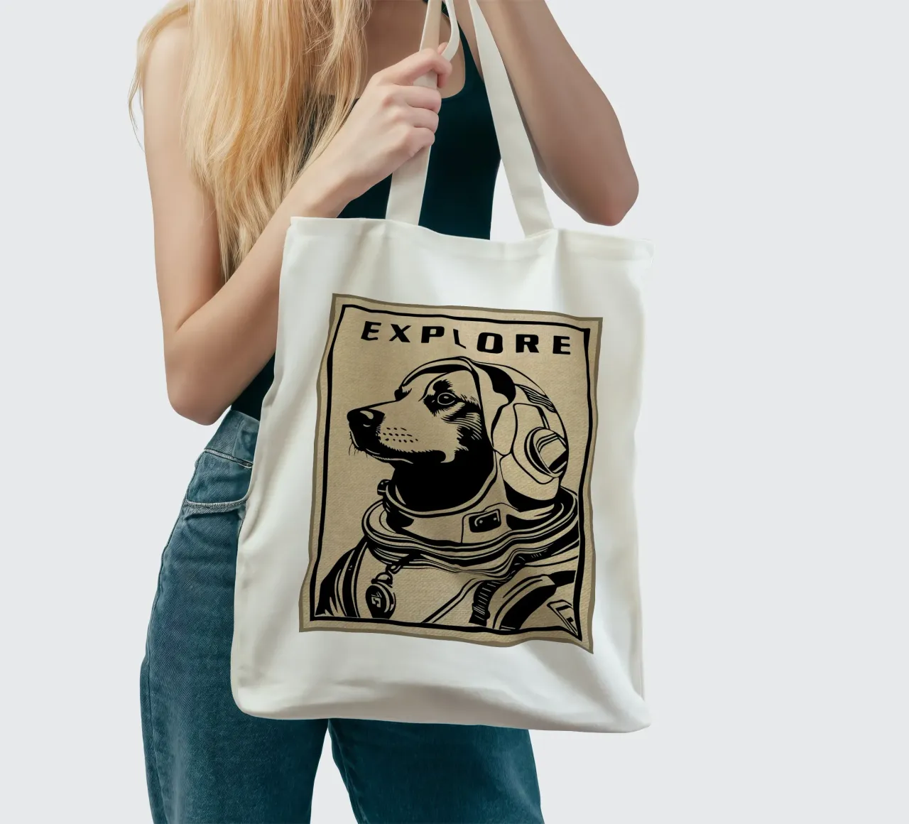 Esploratore Laika borsa in juta da GaryStudio