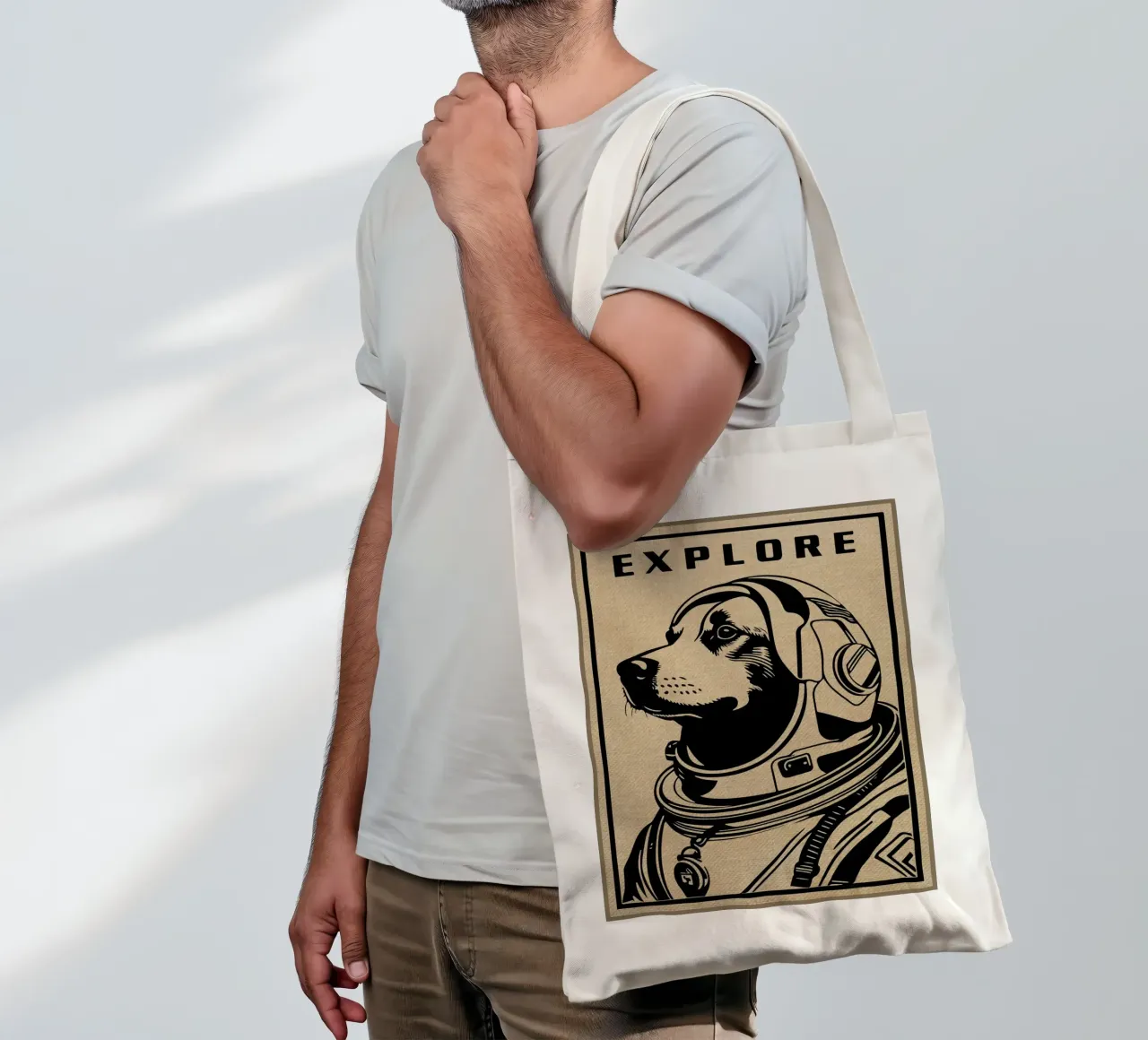 Esploratore Laika borsa in juta da GaryStudio