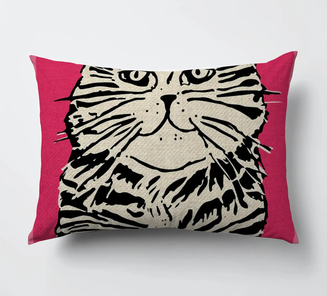 Divertente felino rosa cuscino da GaryStudio