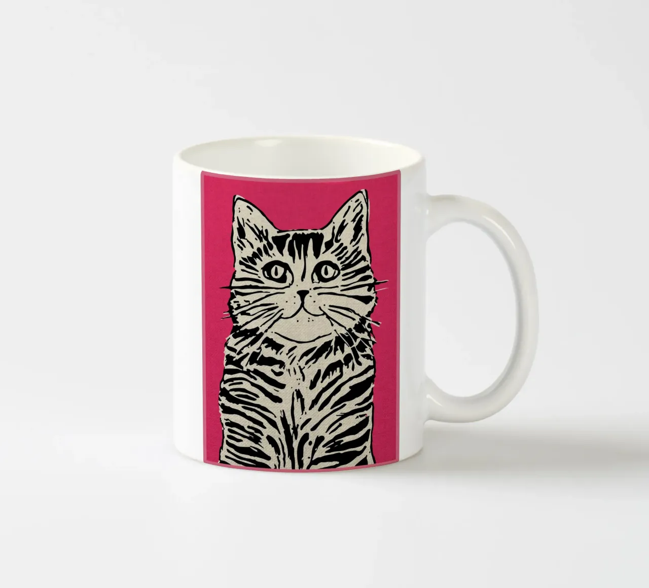 Divertente felino rosa tazza in ceramica da GaryStudio