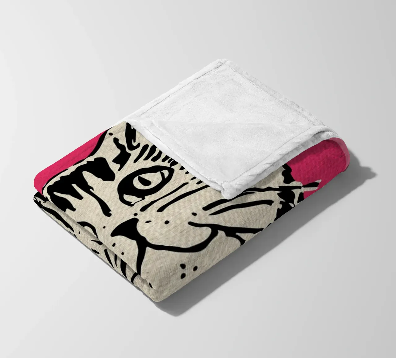 Divertente felino rosa coperta in pile da GaryStudio