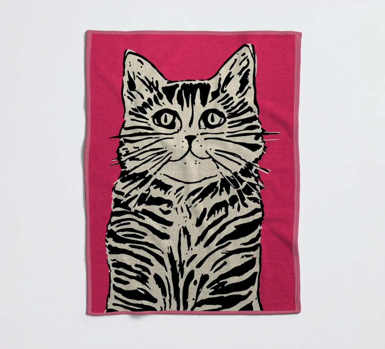 Divertente felino rosa coperta in pile da GaryStudio