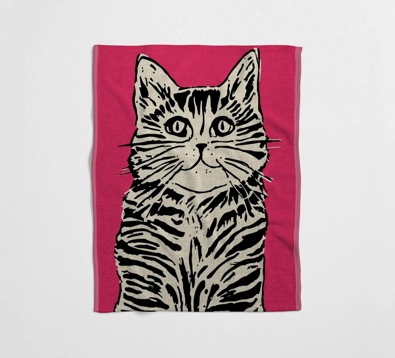 Divertente felino rosa coperta in pile da GaryStudio