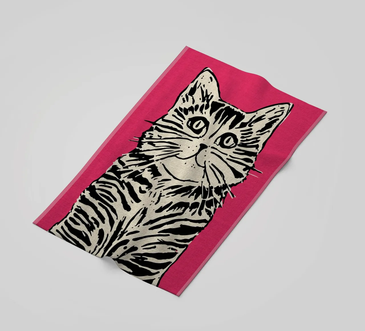 Divertente felino rosa telo mare da GaryStudio
