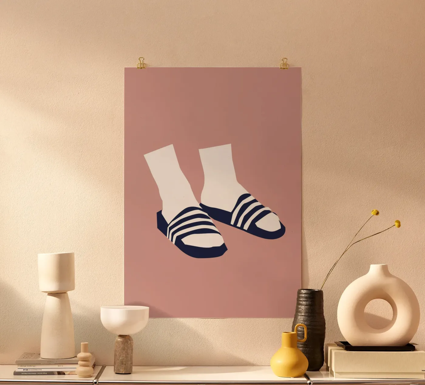 Adilette poster da Helena Ravenne