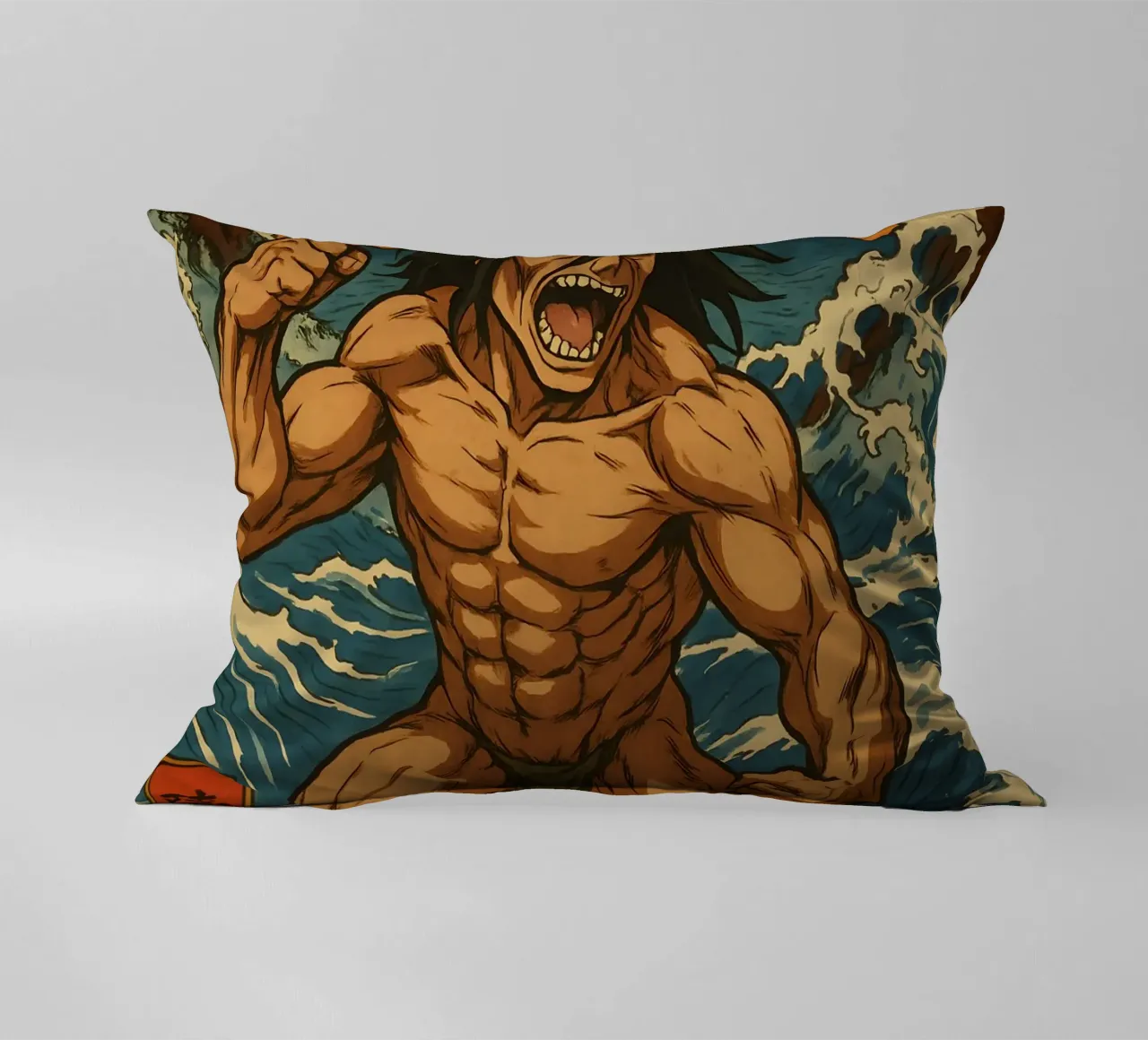 AOT Eren On Japan wave cuscino da KakiHanryJP