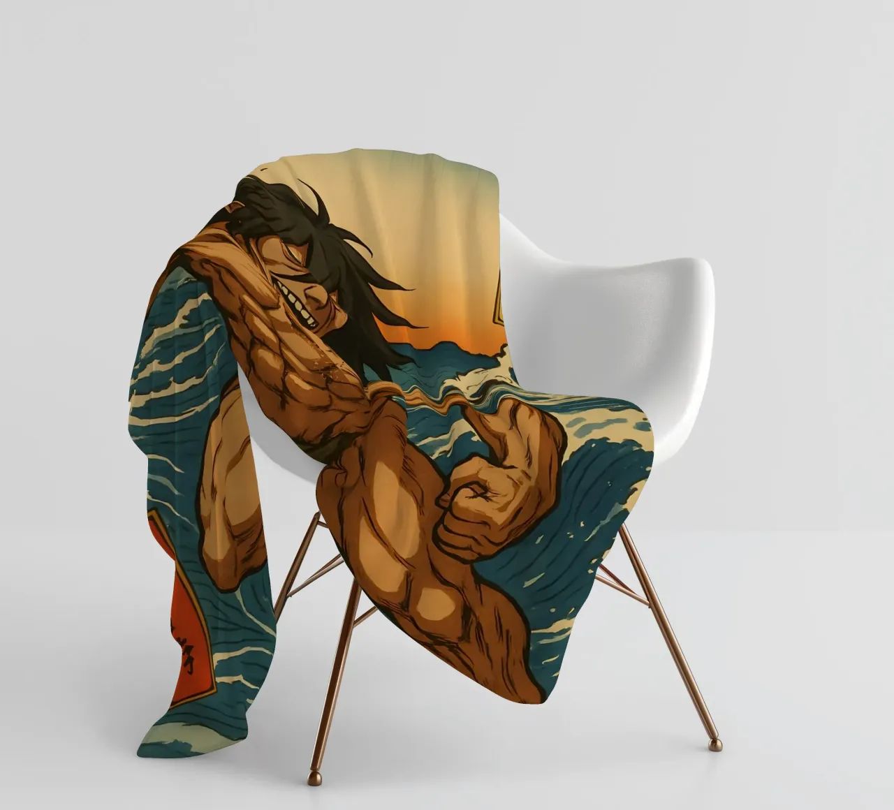 AOT Eren On Japan wave coperta in pile da KakiHanryJP