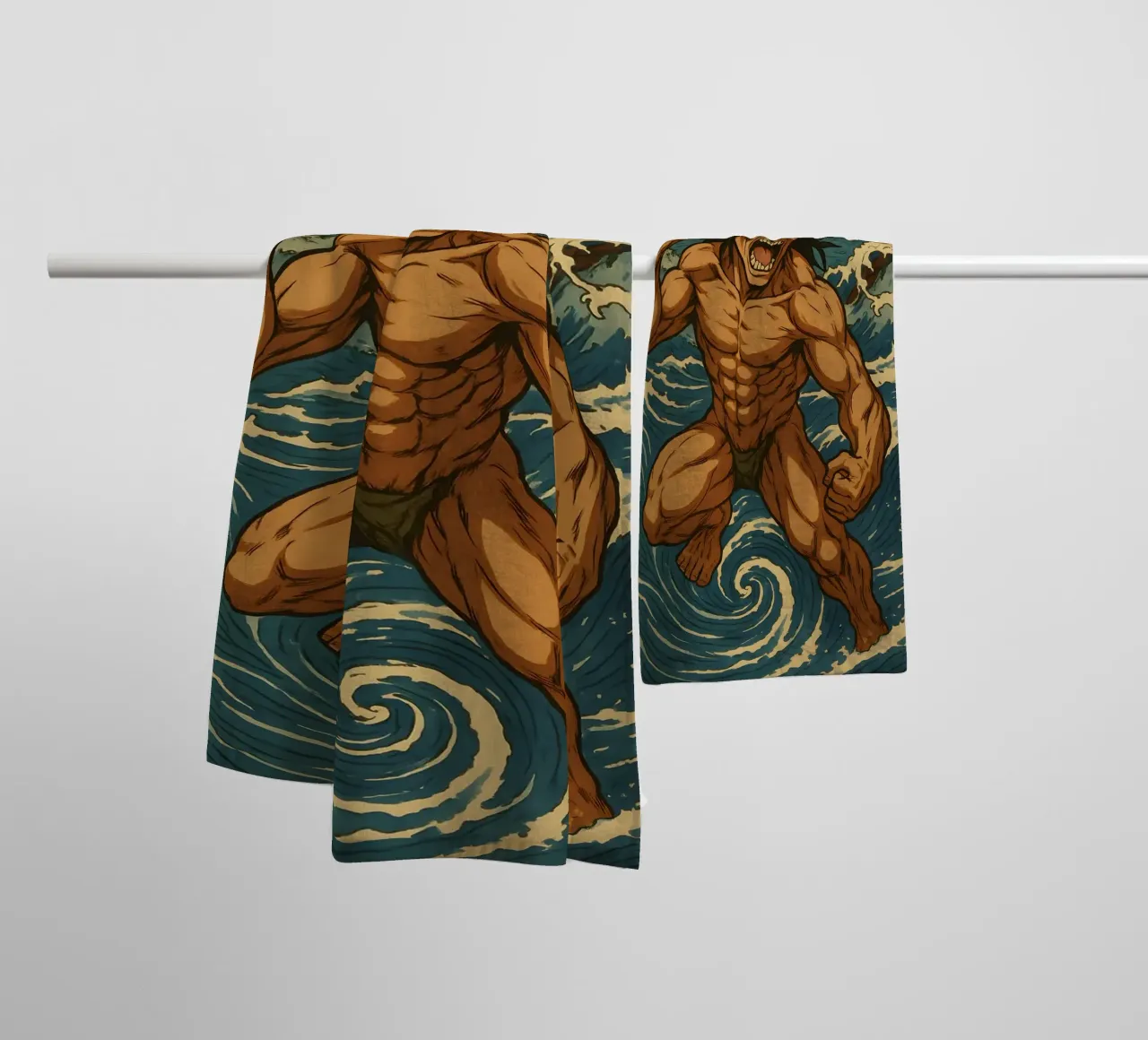 AOT Eren On Japan wave asciugamano da bagno da KakiHanryJP