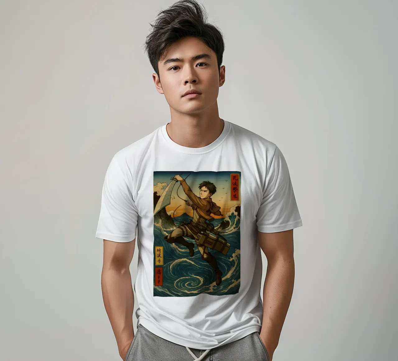 AOT Levi On Japan Wave t-shirt da KakiHanryJP