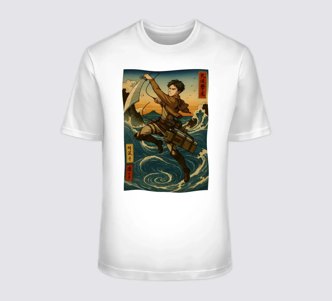 AOT Levi On Japan Wave t-shirt da KakiHanryJP