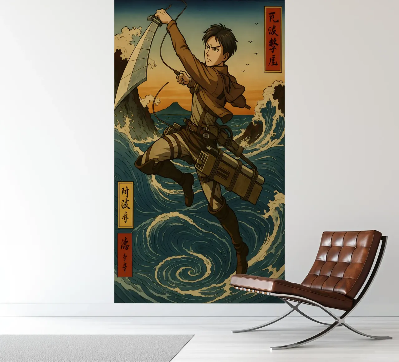 AOT Levi On Japan Wave photo wallpaper by KakiHanryJP