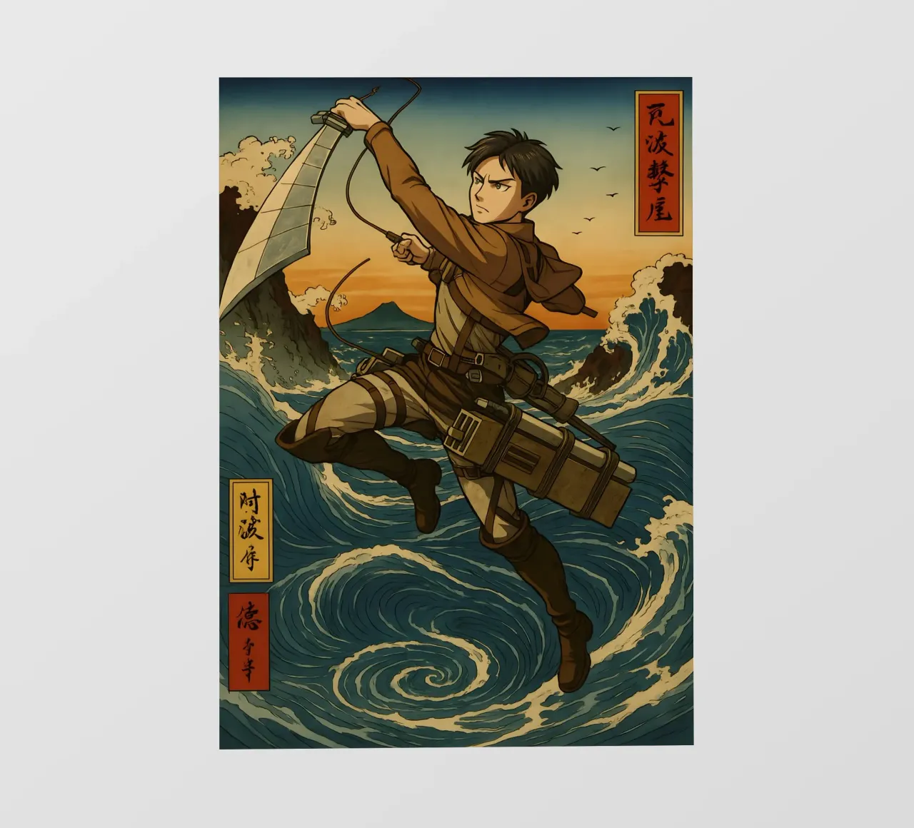 AOT Levi On Japan Wave telo in pvc da KakiHanryJP