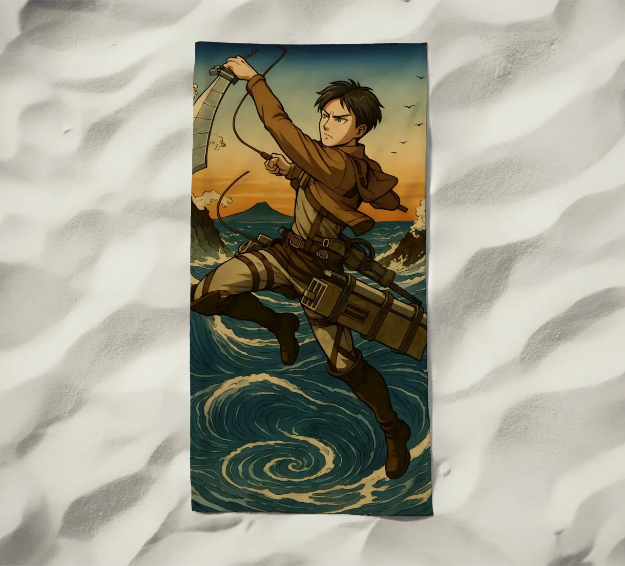 AOT Levi On Japan Wave telo mare da KakiHanryJP