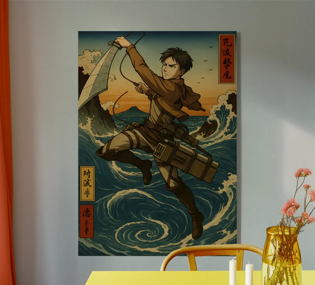 AOT Levi On Japan Wave plexiglass da KakiHanryJP