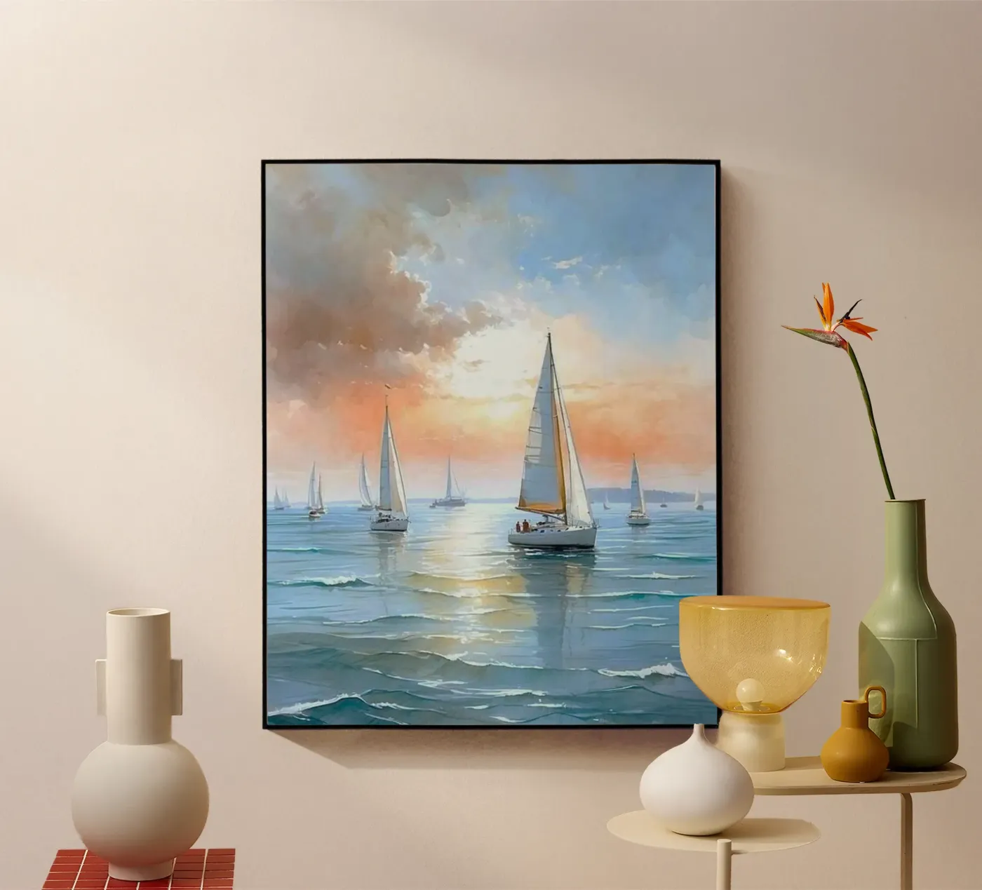 sailboats ocean plexiglass da prindy