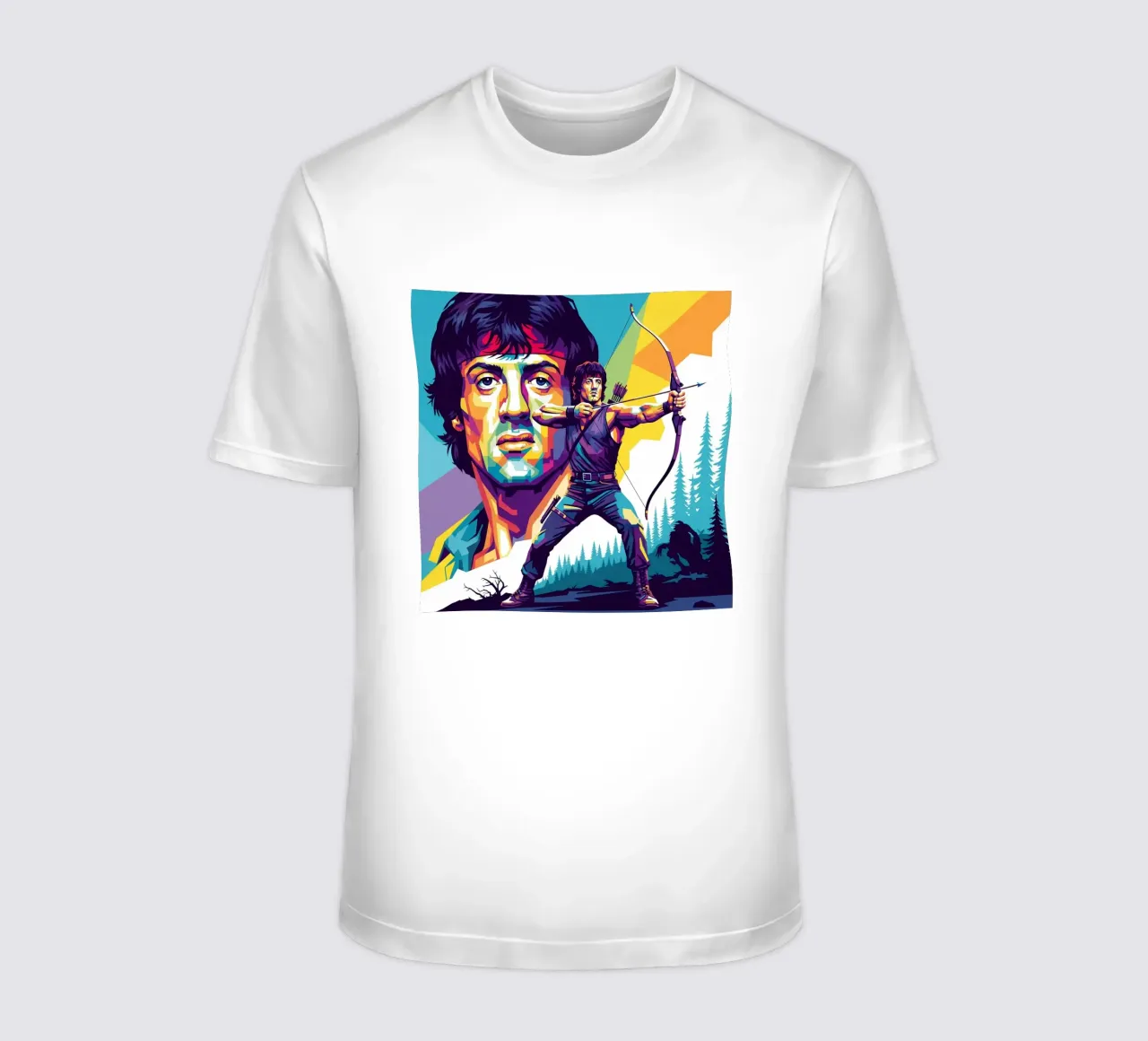 Sylvester Stallone - John Rambo art (3) t-shirt da Hantamrata