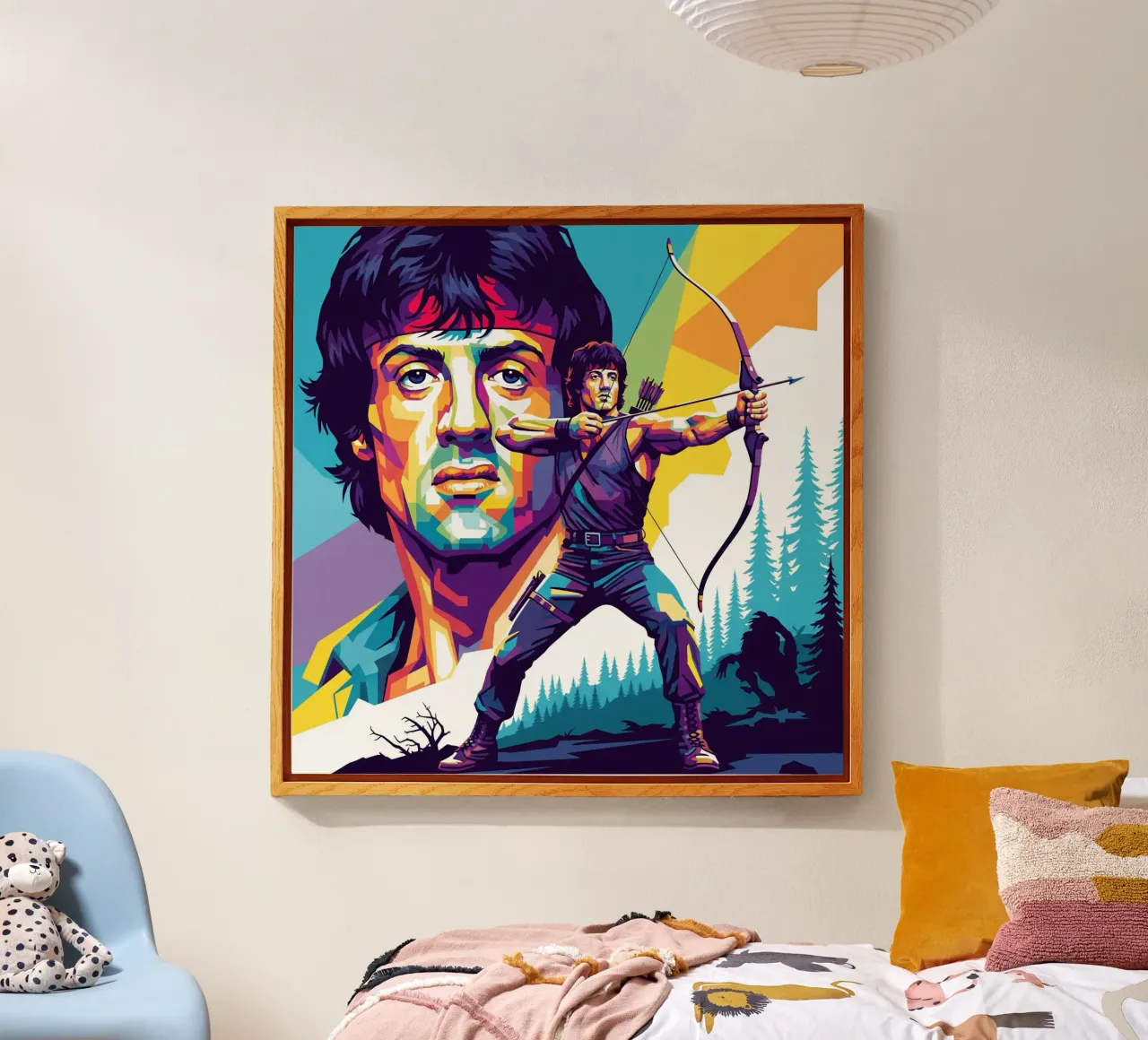 Sylvester Stallone - John Rambo art (3) plexiglass da Hantamrata