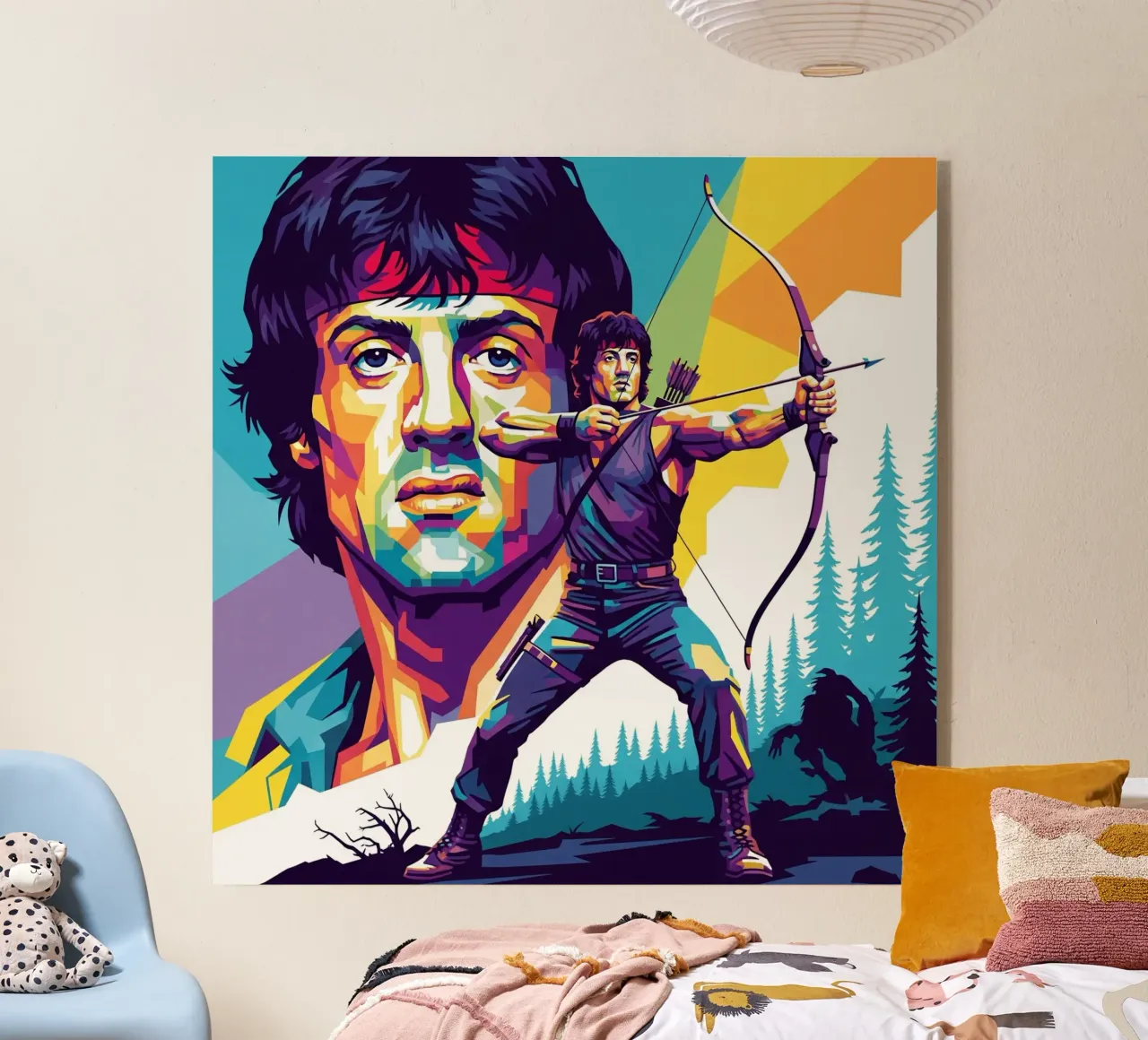 Sylvester Stallone - John Rambo art (3) plexiglass da Hantamrata