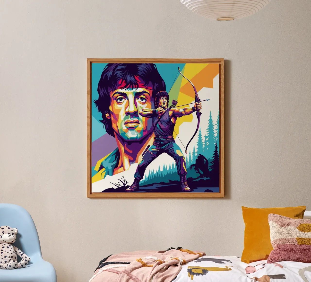 Sylvester Stallone - John Rambo art (3) alluminio dibond da Hantamrata