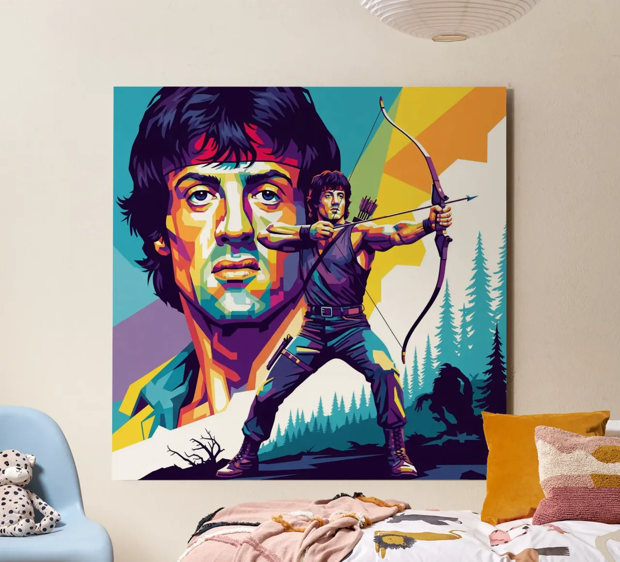 Sylvester Stallone - John Rambo art (3) alluminio dibond da Hantamrata