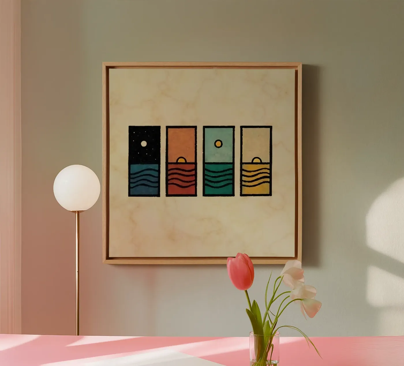 horizon rectangles canvas by prindy