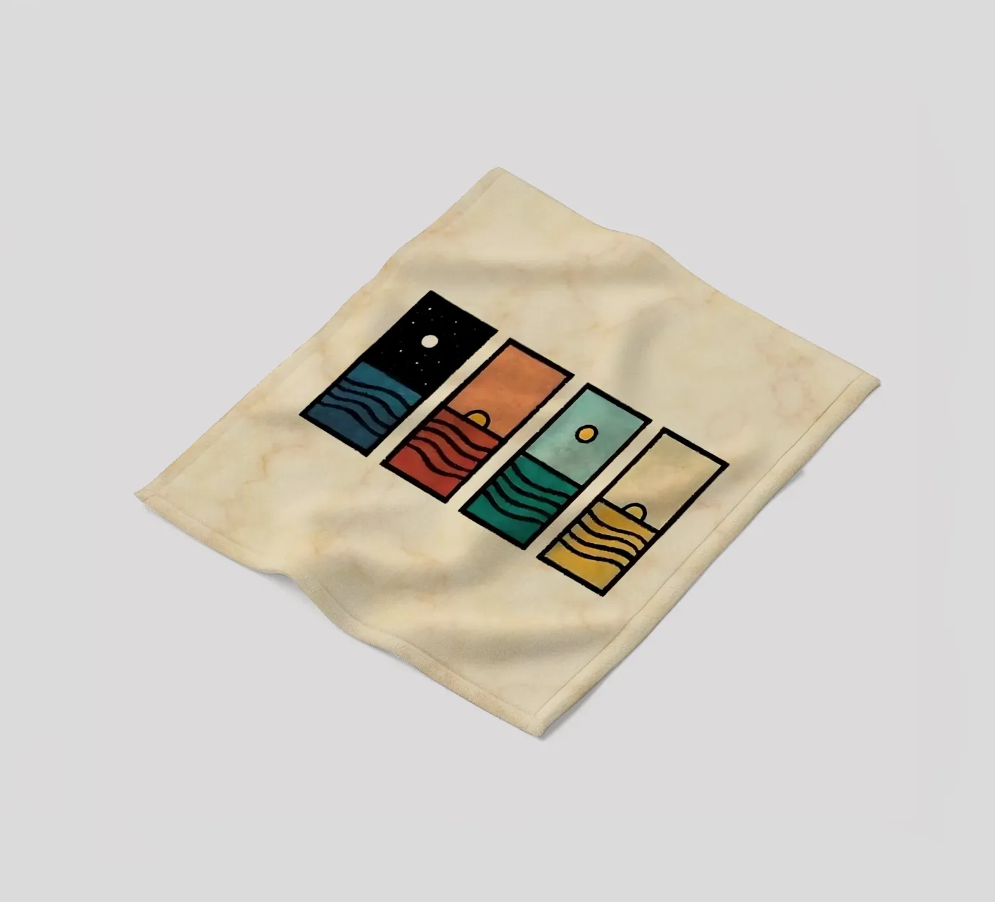 horizon rectangles fleecedeken van prindy