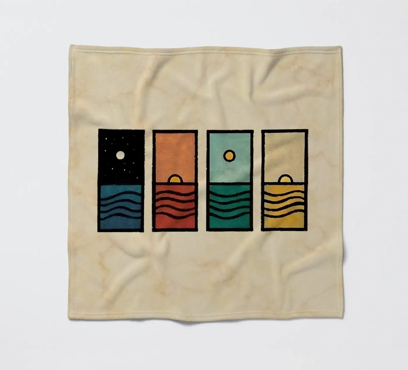 horizon rectangles fleecedeken van prindy