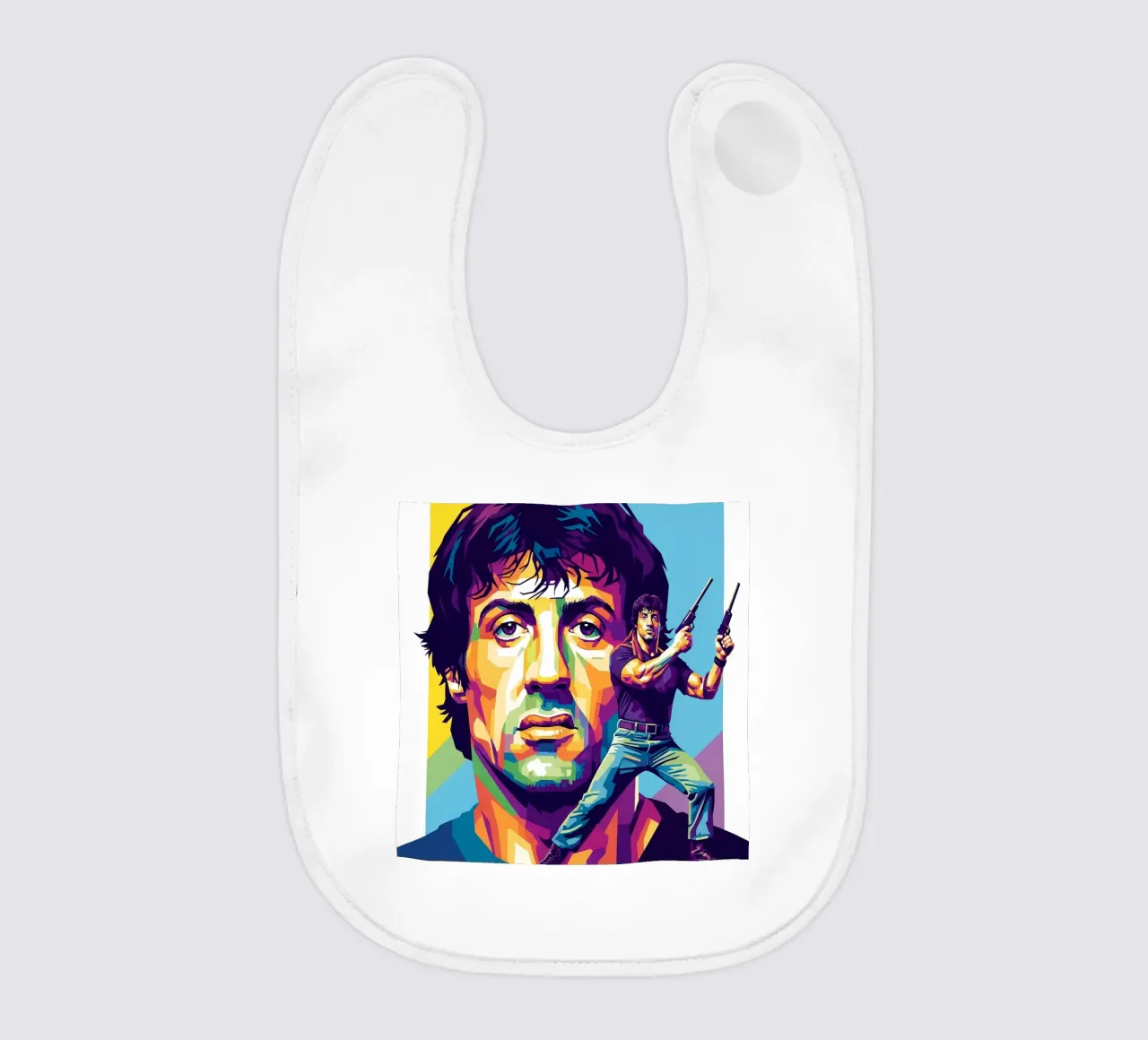 Sylvester Stallone - John Rambo art (4) bavaglino da Hantamrata