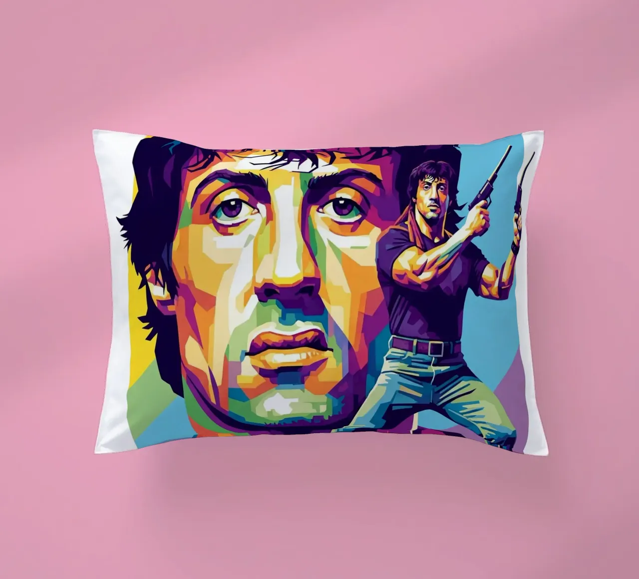 Sylvester Stallone - John Rambo art (4) cuscino da Hantamrata