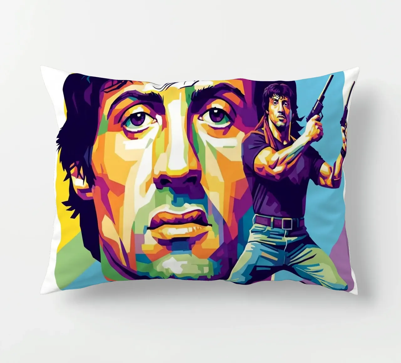 Sylvester Stallone - John Rambo art (4) cuscino da Hantamrata