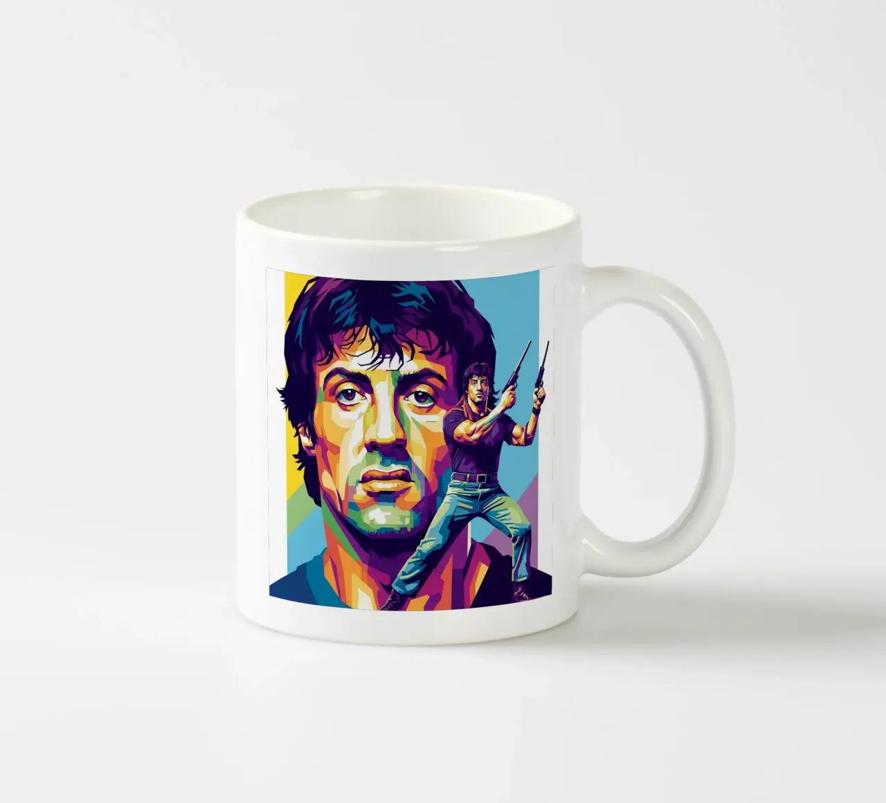 Sylvester Stallone - John Rambo art (4) tazza in ceramica da Hantamrata