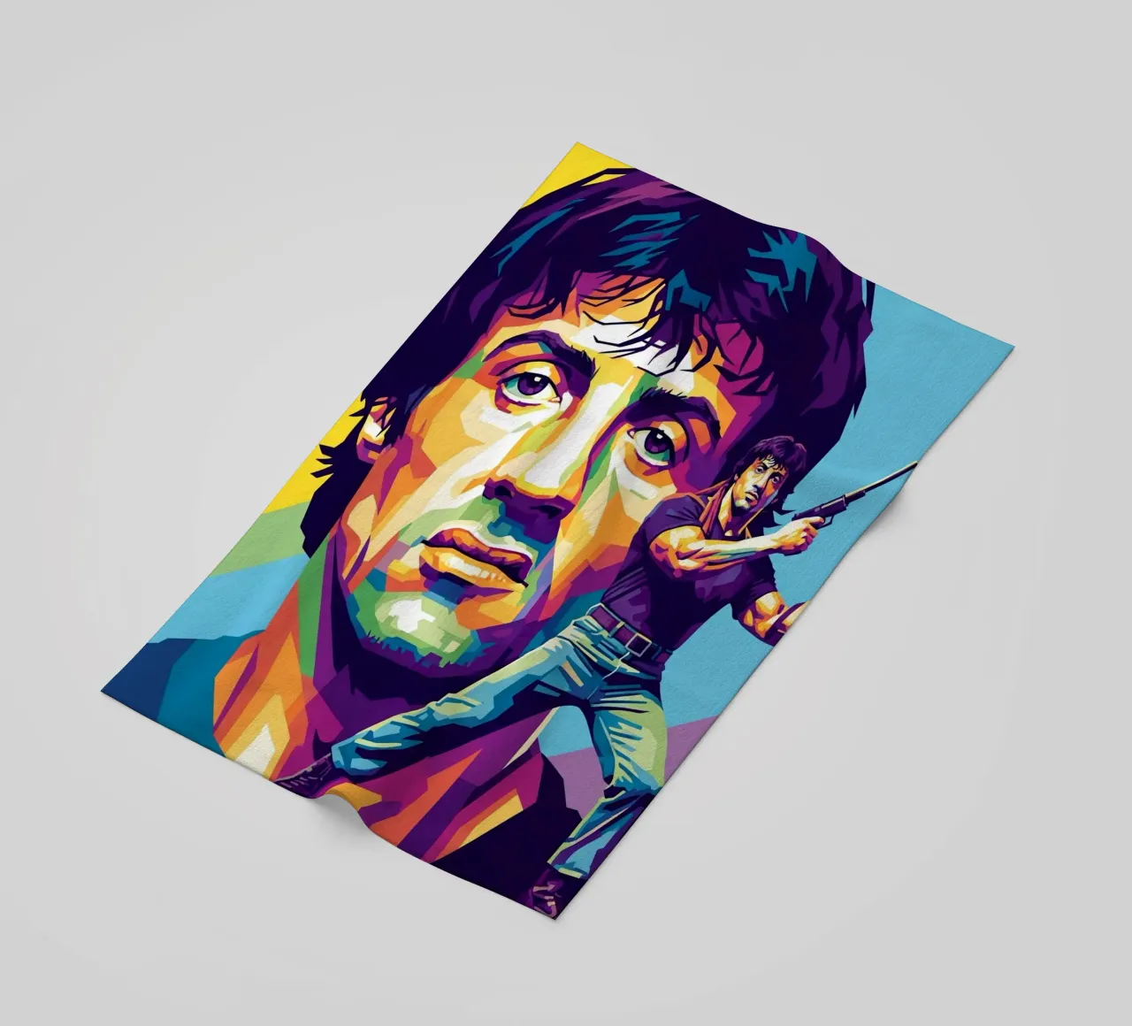 Sylvester Stallone - John Rambo art (4) telo mare da Hantamrata