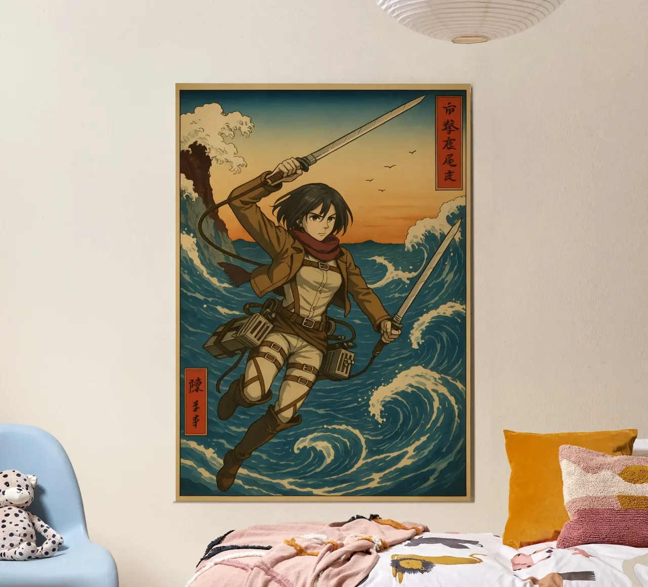 AOT Mikasa Japan Wave Art alluminio dibond da KakiHanryJP