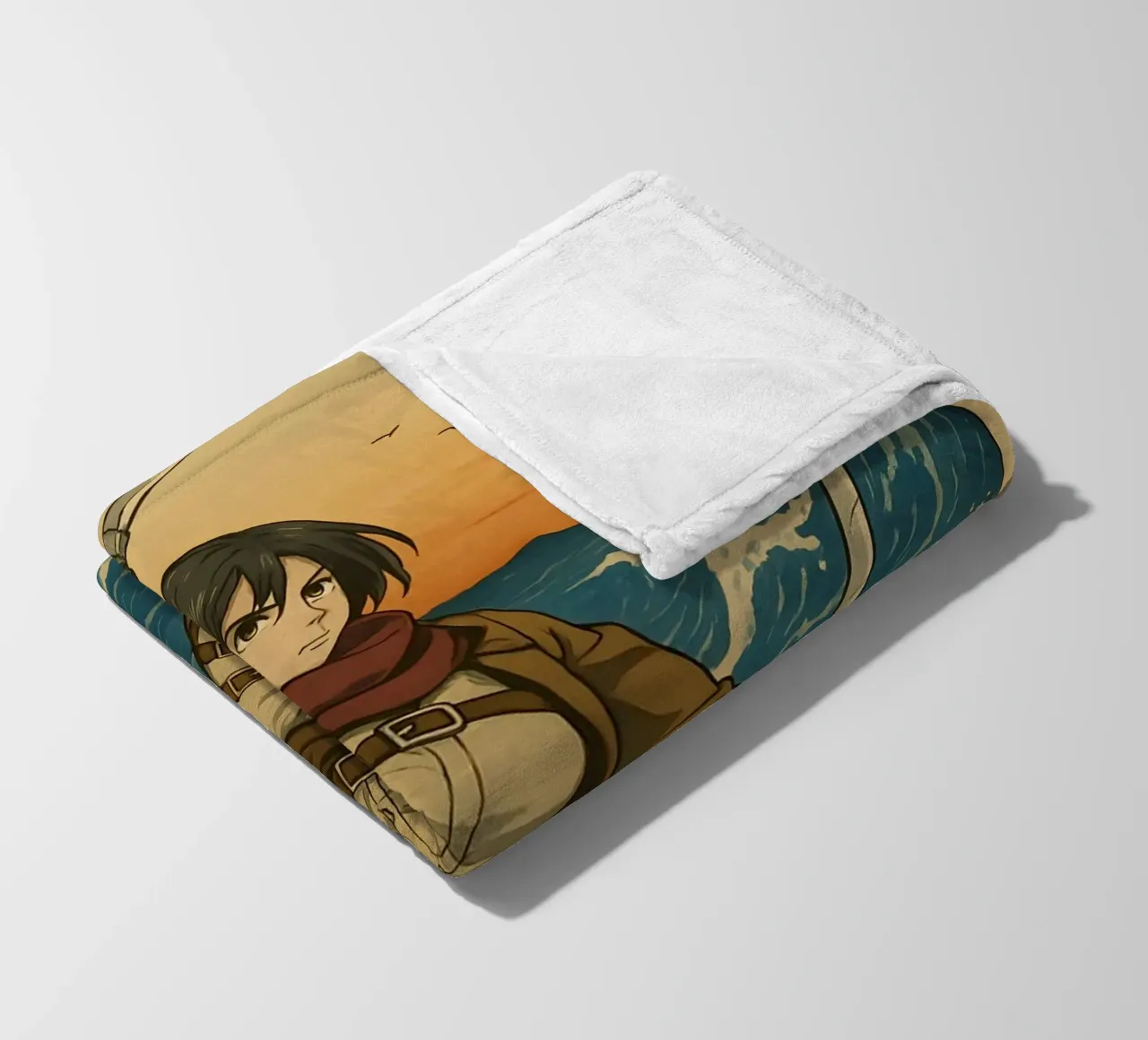AOT Mikasa Japan Wave Art coperta in pile da KakiHanryJP