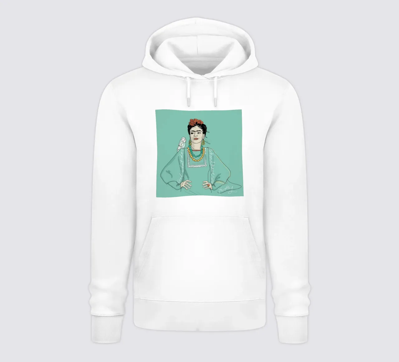 Frida Kahlo felpa con cappuccio da Christina Heitmann