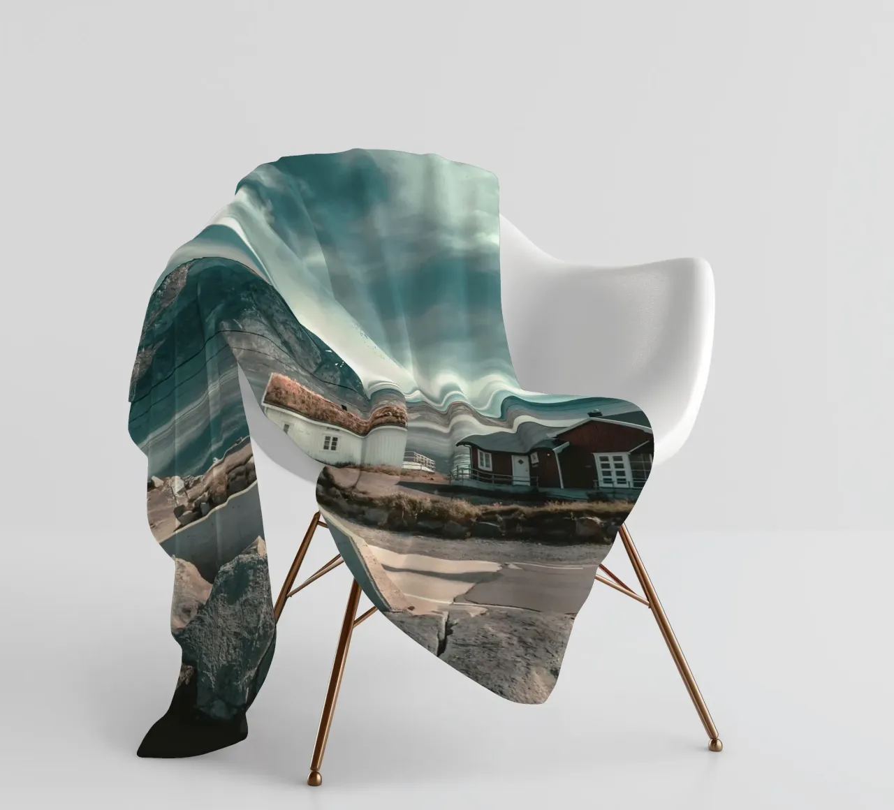 cabin rustic Fleecedecke von twillight