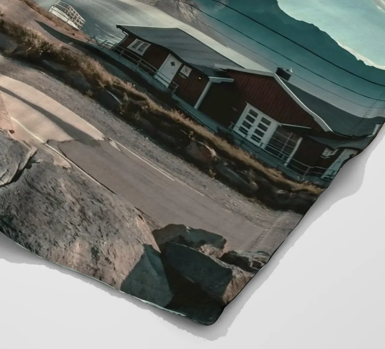 cabin rustic Fleecedecke von twillight