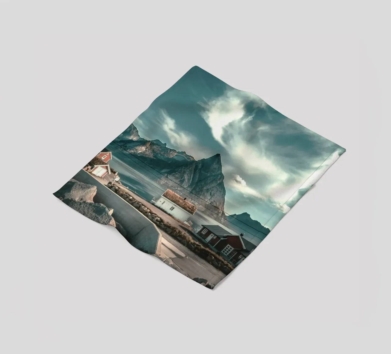 cabin rustic Fleecedecke von twillight