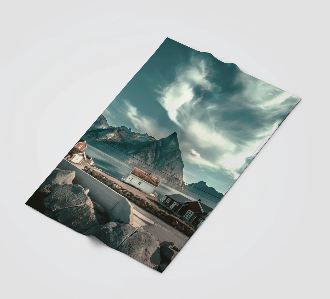 cabin rustic Fleecedecke von twillight