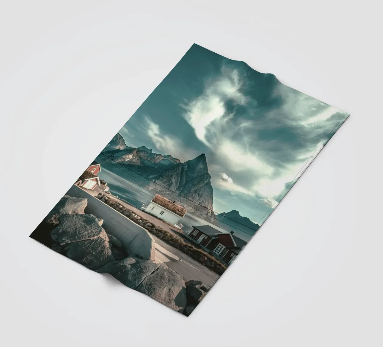 cabin rustic Fleecedecke von twillight