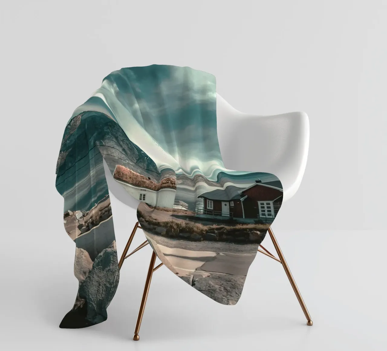 cabin rustic Fleecedecke von twillight